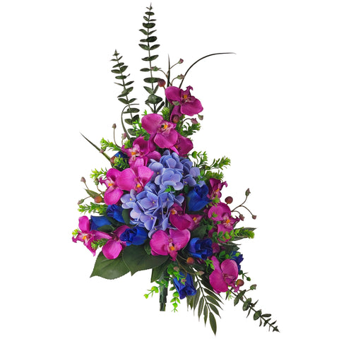 NEW "Purple Passion" Mausoleum Bouquets-18"H