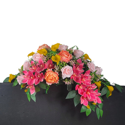 NEW RECIPE-"Garden of the Sunrise" Tombstone Saddle-35" Width