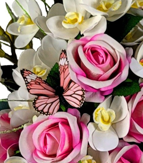 NEW- "Pretty in Pink" Mausoleum Bouquet-16"H