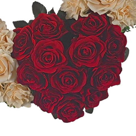 "Circle of Endearment" Tombstone Wreath and Heart Tribute-24"Diameter