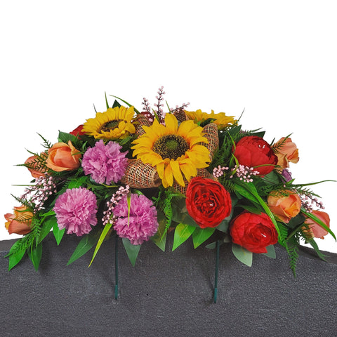 "Country Garden" -24"Width Tombstone Saddle (Available in 3 Color Options)