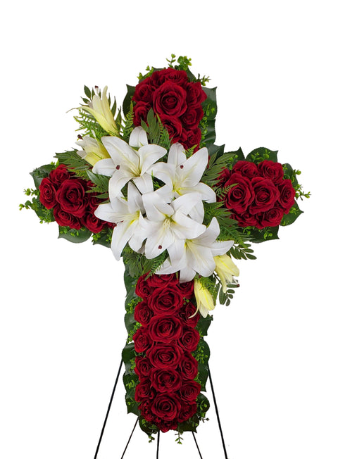 NEW-"Eternal King" Tombstone Cross (PREMIUM)-42" L