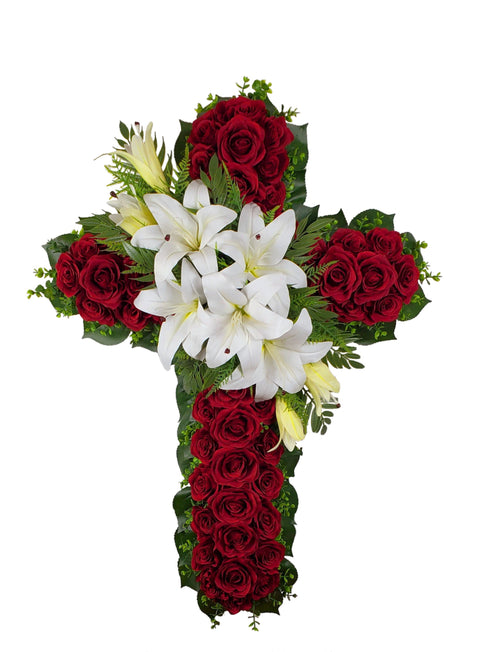 NEW-"Eternal King" Tombstone Cross (PREMIUM)-42" L