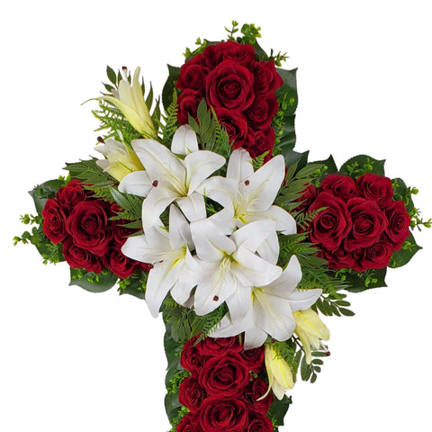 NEW-"Eternal King" Tombstone Cross (PREMIUM)-42" L