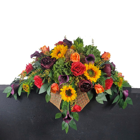 SALE-NEW RECIPE-Garden of Sunshine" Tombstone Saddle-36" Width