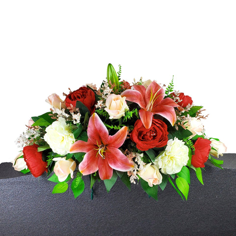 SALE-"Grateful Memories" Tombstone Saddle-24" Width
