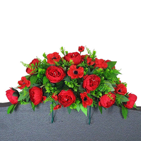 "In Flanders Fields" Tombstone Saddle-26"L