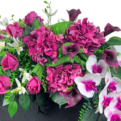 SALE-NEW RECIPE "Lavender Loveliness" Headstone Saddle-PREMIUM-36"Width