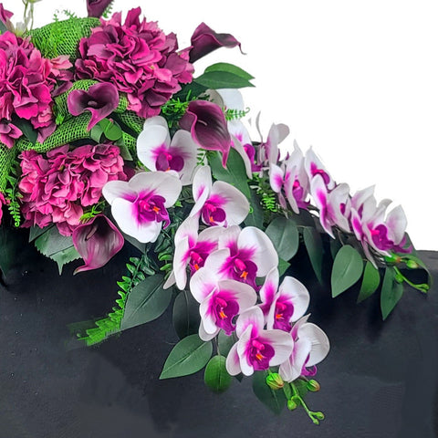 SALE-NEW RECIPE "Lavender Loveliness" Headstone Saddle-PREMIUM-36"Width