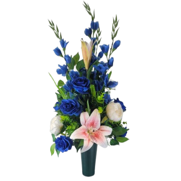 "Lushfully Blooming Garden" Cone Memorial Tribute -22" Height