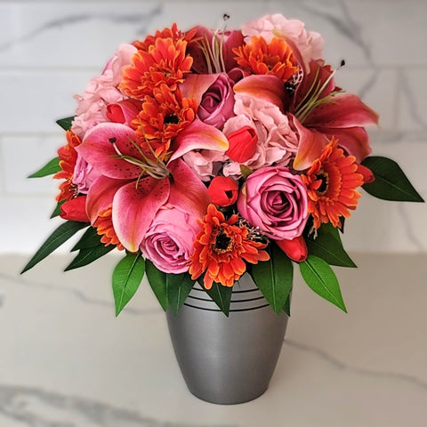 NEW-SALE- " Morning Glow" Handtied Mixed Bouquet -19" Diameter