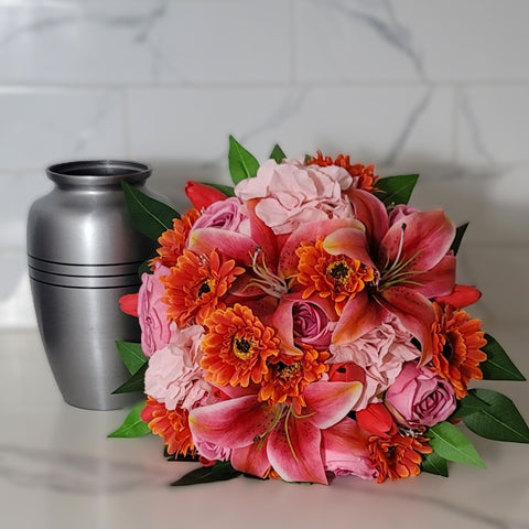 NEW-SALE- " Morning Glow" Handtied Mixed Bouquet -19" Diameter