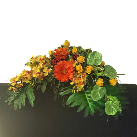 SALE-"Lushful Amazon Garden" -Tombstone Saddle-40"W-Premium-Double