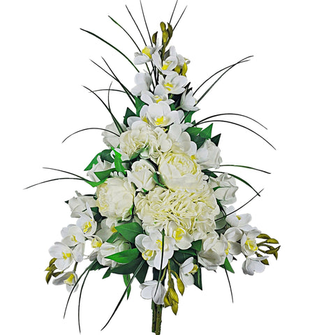 "Peaceful Embrace" Mausoleum Bouquet-22"H-PREMIUM PRODUCT