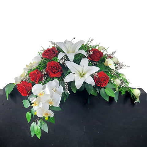 NEW RECIPE-SALE-"Reflection of Love" Tombstone Saddle-32"Width-PREMIUM