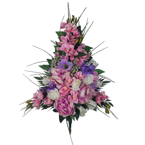"Sweetness" Mausoleum Bouquet-22"H-Traditional Design