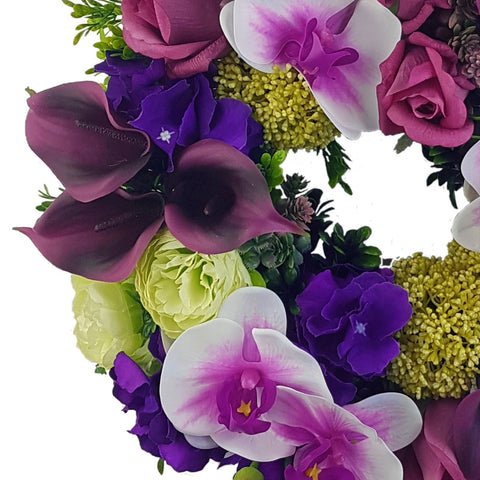 "Tropical Haven" Mausoleum Wreath Tribute-16" Diameter-PREMIUM