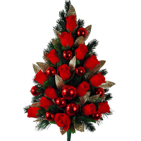 "Warmth of the Season" Mausoleum Bouquet Tribute-17"H