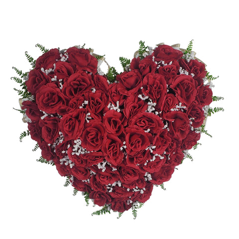 "With All My Heart" Tombstone Full Heart Tribute-22" Diameter