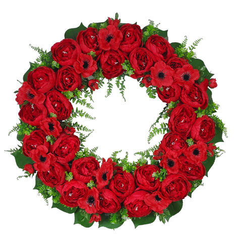 NEW-SALE-"In Flanders Fields" Tombstone Wreath-Premium-25" D