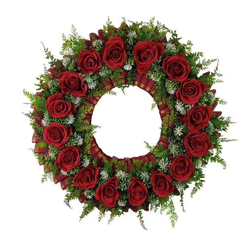 SALE-"With All Our Love" Memorial Tombstone Wreath-20" -7 Colors Available