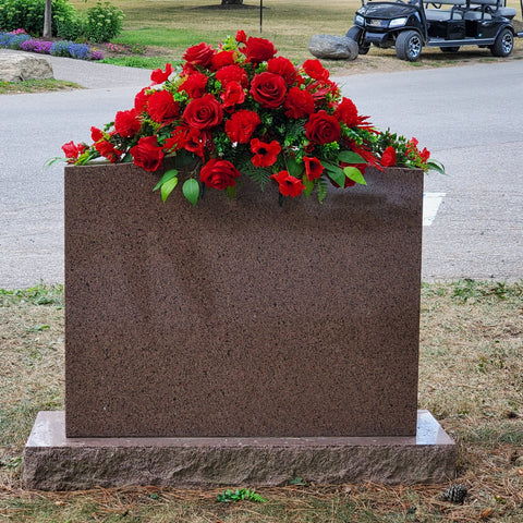 "Peaceful Remembrance" Tombstone Saddle-34"L