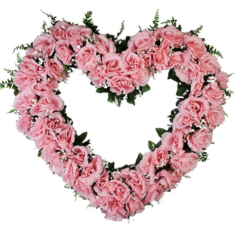 "Abiding Love"-Open Heart Tombstone Tribute - 25"D *Available in 4 Colours