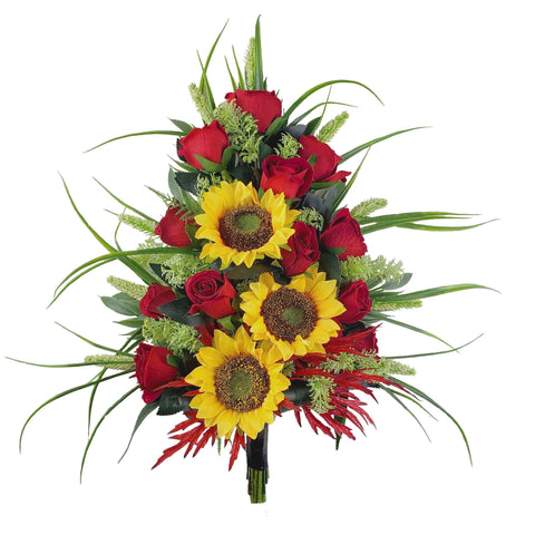 SALE-"Autumns Warmth & Love" Mausoleum Bouquet-17"H