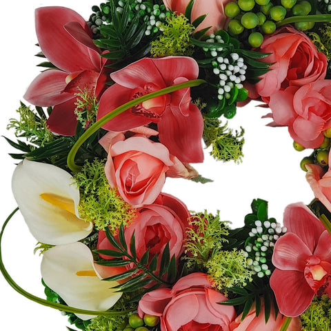 SALE "Blooming horizons" Mausoleum Wreath Tribute-14" Diameter