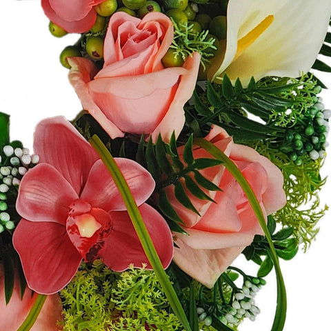 SALE "Blooming horizons" Mausoleum Wreath Tribute-14" Diameter