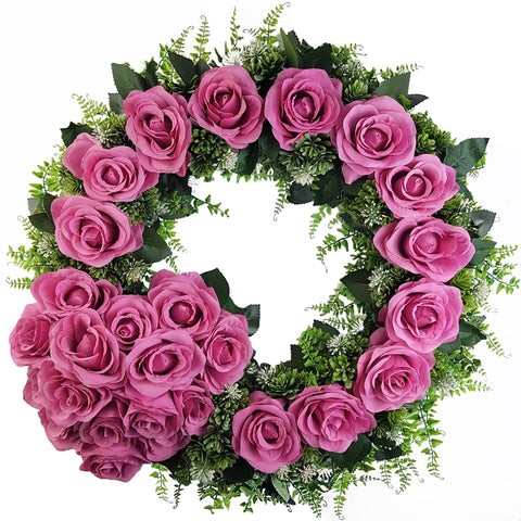 "Circle of Adoration" Tombstone Wreath and Heart Tribute-21"D