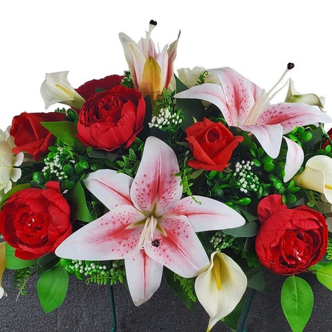 SALE-'Delicate Gardens" Tombstone Saddle-24" Width