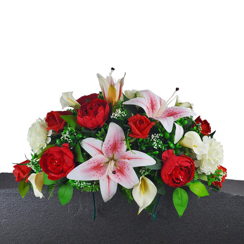 SALE-'Delicate Gardens" Tombstone Saddle-24" Width