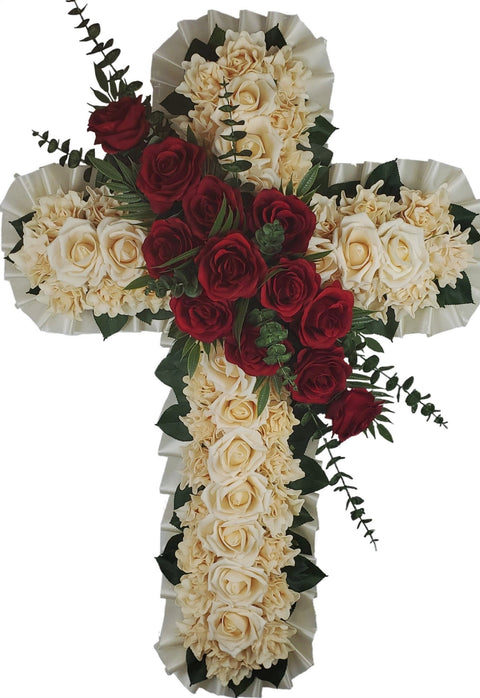 SALE-"Divine Faith" Tombstone Cross-36"H