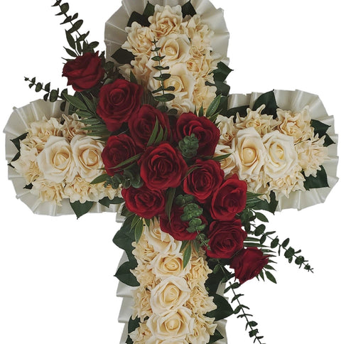 SALE-"Divine Faith" Tombstone Cross-36"H