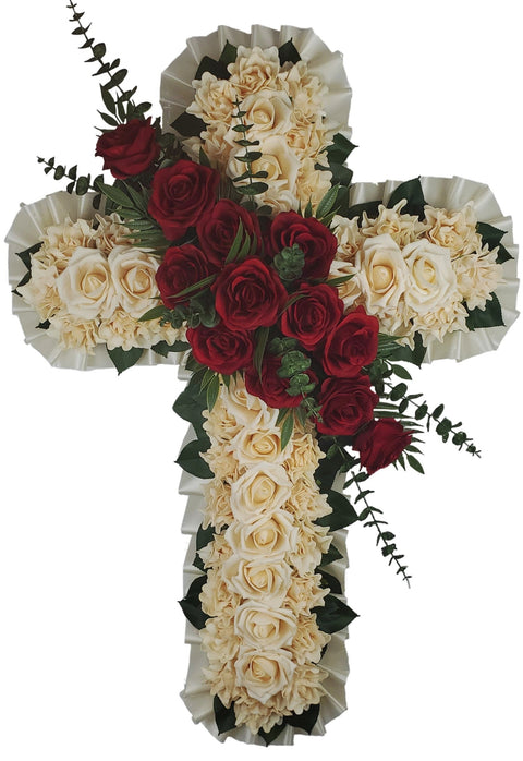 SALE-"Divine Faith" Tombstone Cross-36"H