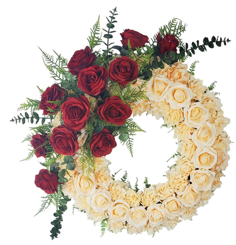 NEW-SALE- "Eternal Passion" Tombstone Wreath-24" D