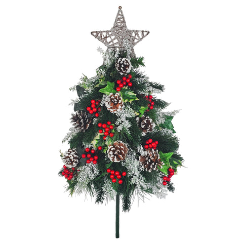 CLEARANCA-"For the Season" Mausoleum Tree Tribute-18"H