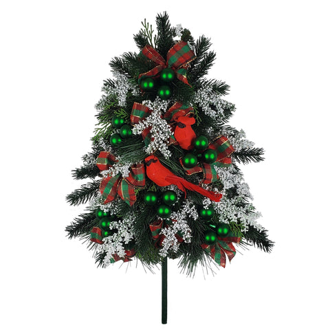 CLEARANCE-"Holiday Traditions" Mausoleum Tree Tribute-18"H