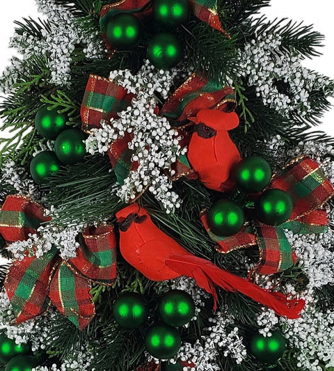 CLEARANCE-"Holiday Traditions" Mausoleum Tree Tribute-18"H