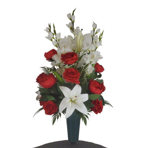 SALE "Lushfully Blooming Garden" Cone Memorial Tribute -22" Height-AVAILABLE IN 8 COLORS