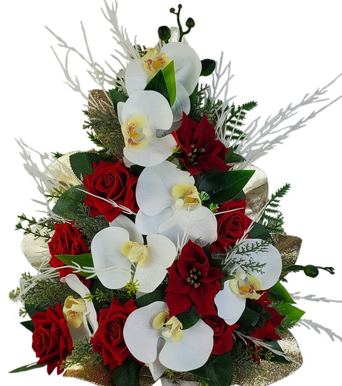 SALE-"Rejoice in Tradition" Mausoleum Bouquet-17"H