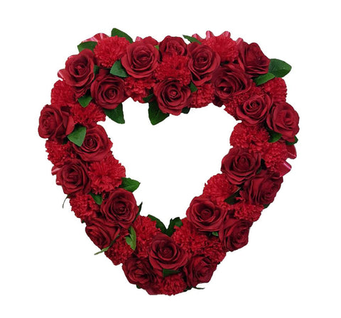 "Endless Love" Open Heart Tombstone Tribute-23"Diameter-Available in 3 Colours
