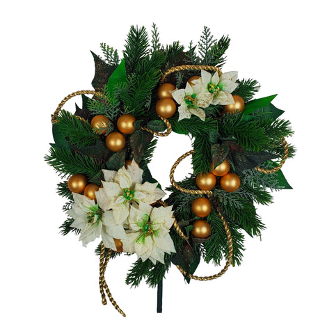 "Spirit of the Season" Mausoleum Wreath-14" Diameter