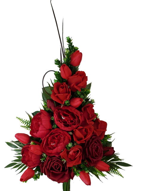 "Thoughts of Devotion" Mausoleum Bouquet-17"H