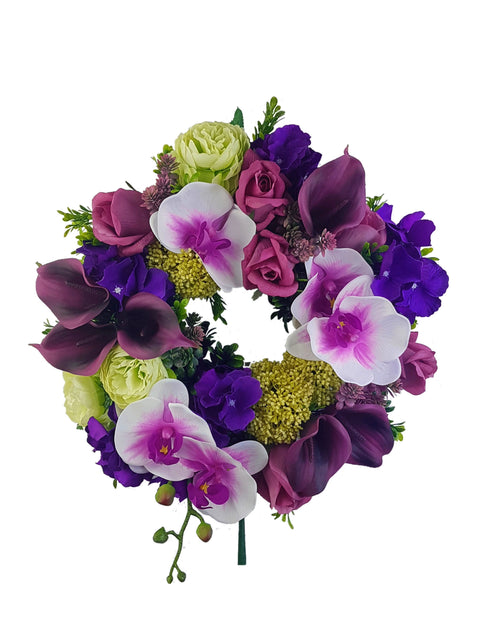 "Tropical Haven" Mausoleum Wreath Tribute-16" Diameter-PREMIUM