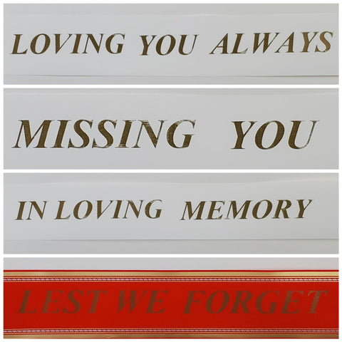 'Personalized Message Script" Ribbon Banners