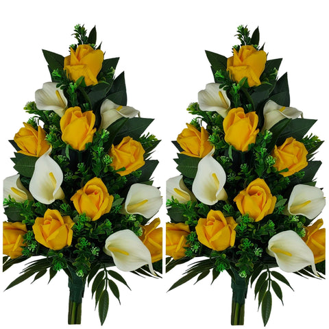 "Everlasting Love"- Mausoleum Tributes-SET OF 2-16" Height Bouquets