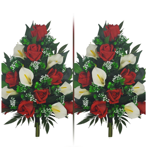 "Everlasting Love"- Mausoleum Tributes-SET OF 2-16" Height Bouquets