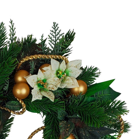 "Spirit of the Season" Mausoleum Wreath-14" Diameter